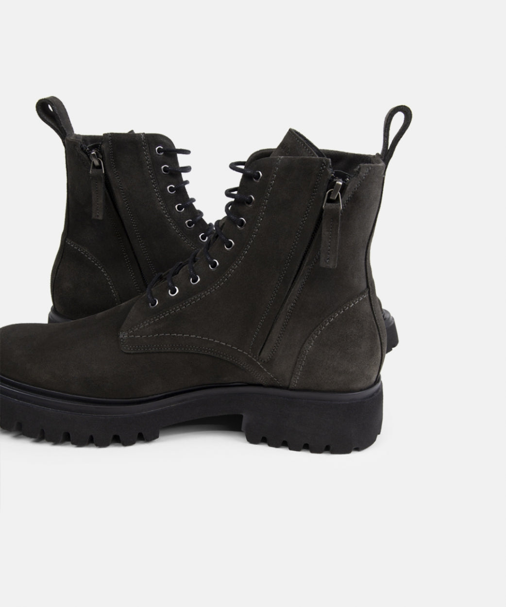 Domino Lace Up Boot Suede 235 | Dark Khaki / Anthracite