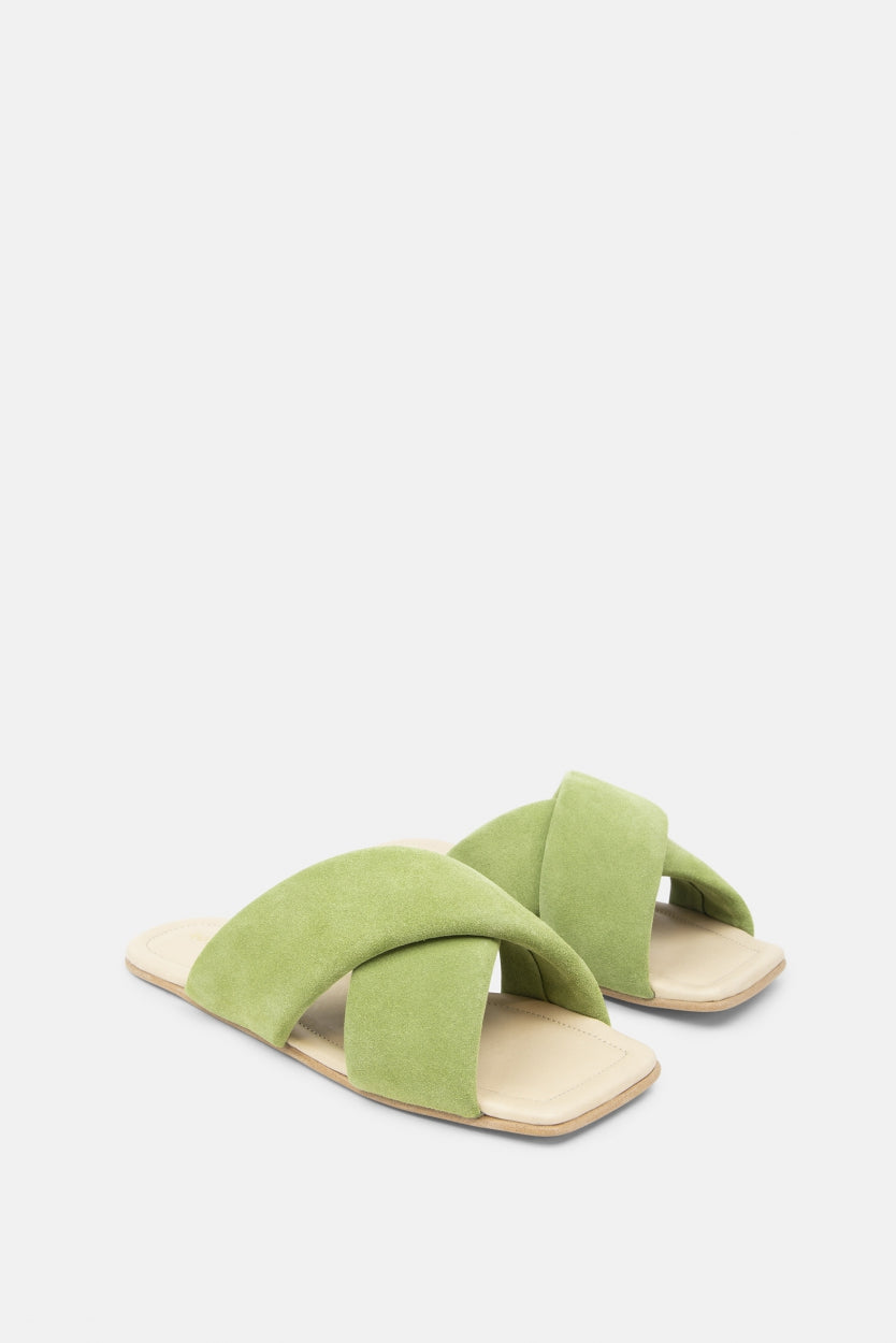 Allure Suede Sandal | Green