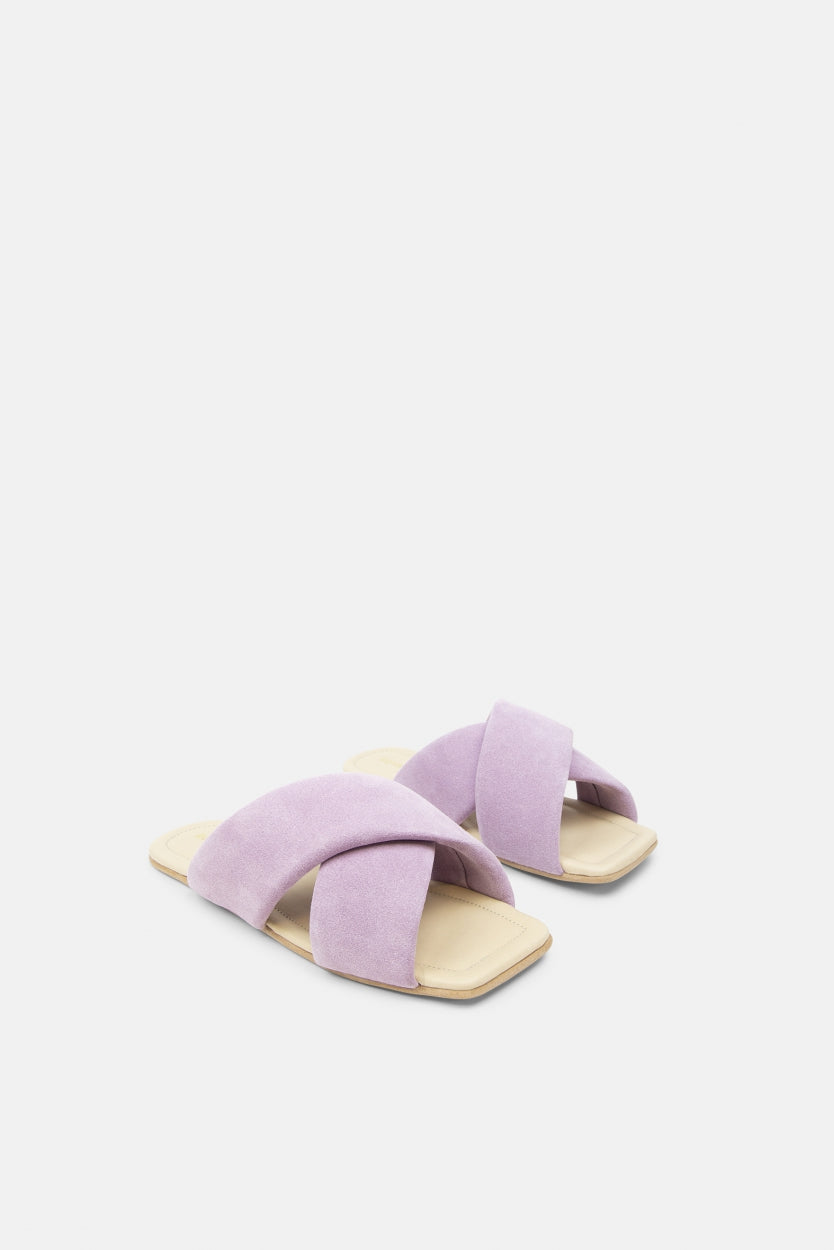 Allure Suede Sandal | Purple