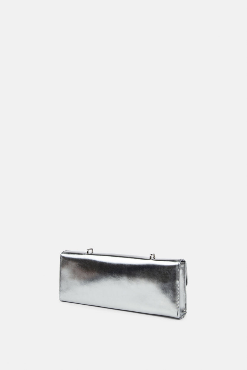 Funqi Mirror Crossbody Bag | Shiny Gun metal