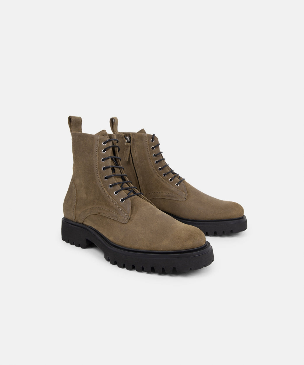 Domino Lace Up Boot Suede 235 | Hazel Brown