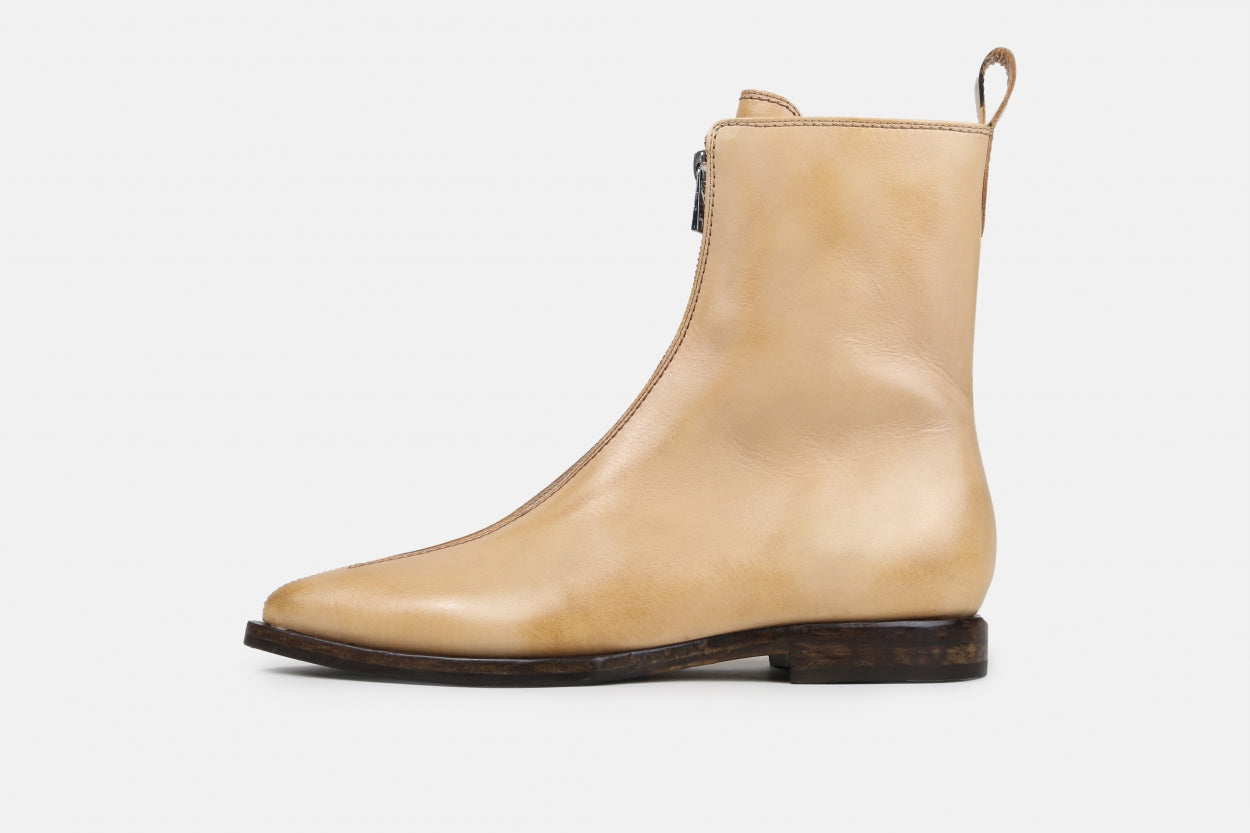 Chase Undyed Zip Ankle Boot 215 | Natural