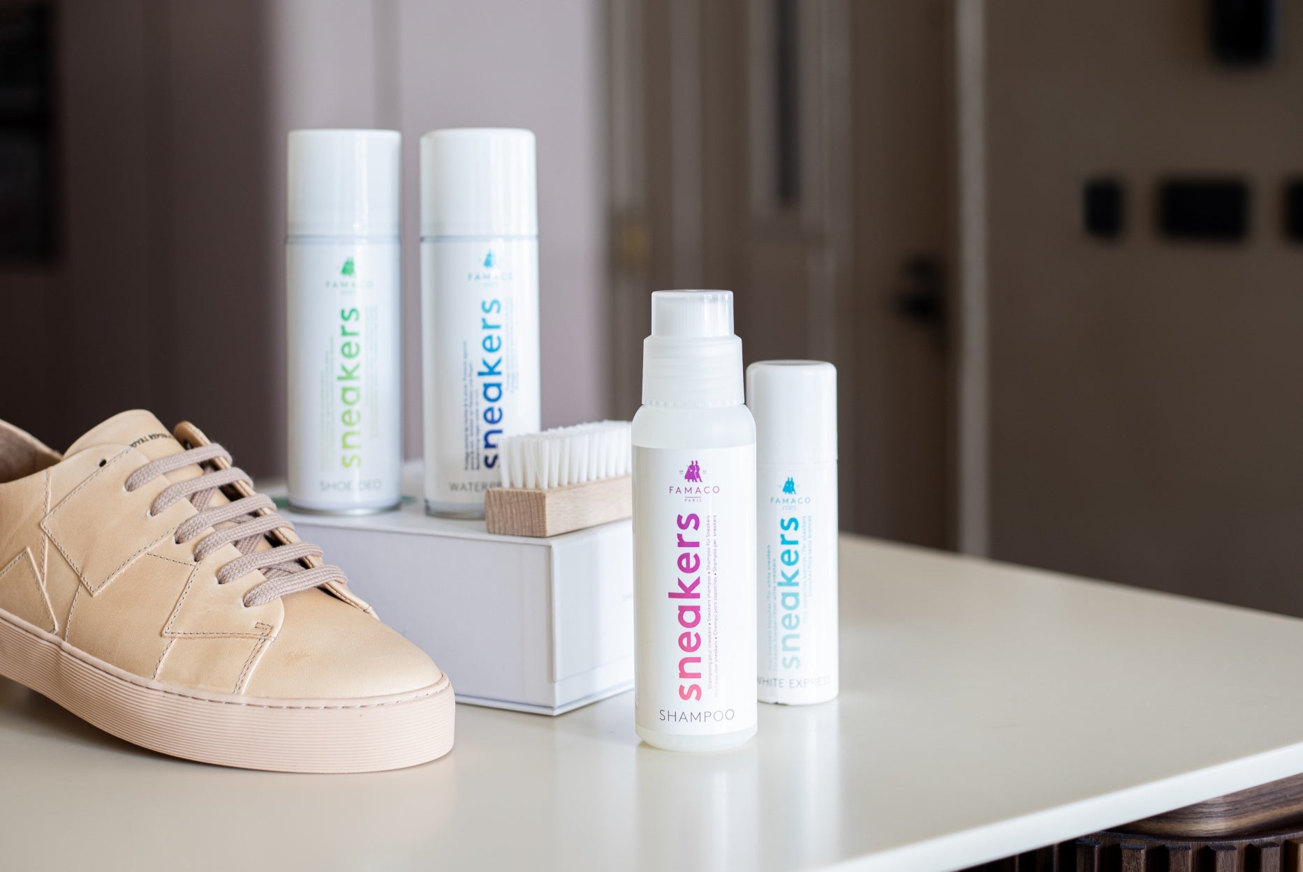 Sport Shoe Cleaner  Shampoo for Textile Sneakers by Famaco France